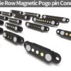3.5mm Pitch Brass Contact Right Angle 3pin Pogo Pin Connector with Male/Female Terminals for Wearable Charging Power Applications