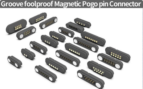 Main-04 4Pin 3.0mm Pitch Male Mounting Holes Optimized High Performance Right Angle Brass Contact Pogo Pin Connector