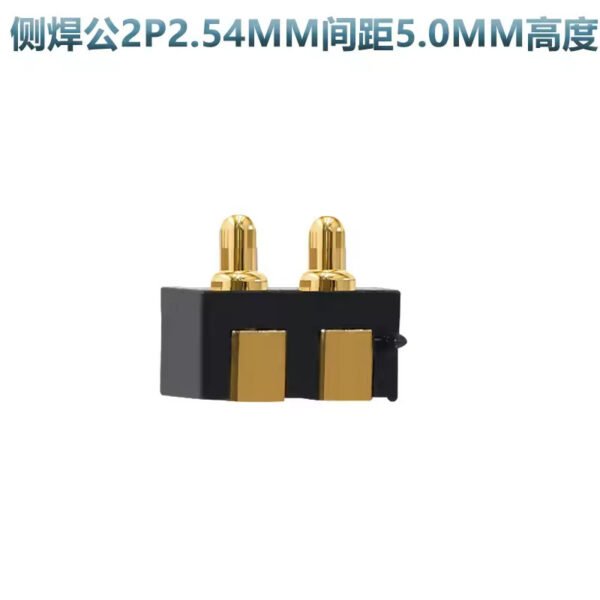 SMD Right Angle Male Female Brass Pin Adapter 2pin 2.54mm Pitch Side Flat Soldering Spring Loaded Pogo Pin