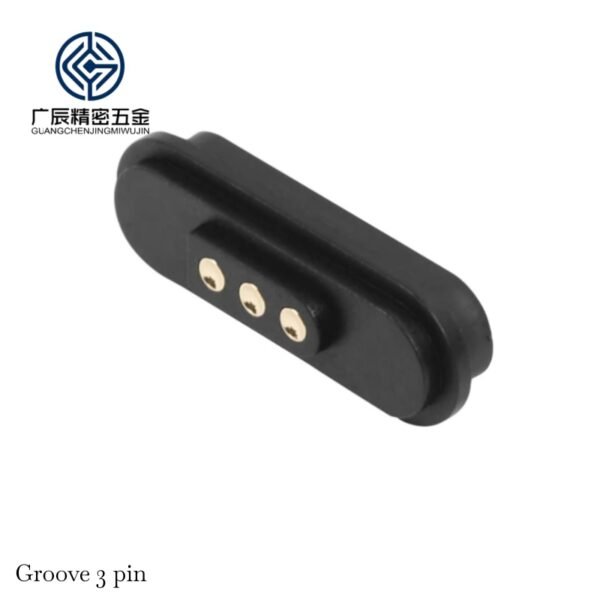 Precision Mounting Holes Environmentally Friendly User-Friendly Design 3 Pin Brass 12V Magnetic Pogo Pin Connector for Wearable