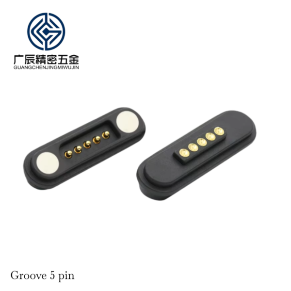 China Supplier Durable Materials Provide Easy Installation Solutions 5Pin Connectivity Options Magnetic Pogo Pin Connector