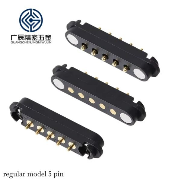 China Supplier Durable Materials Provide Easy Installation Solutions 5Pin Connectivity Options Magnetic Pogo Pin Connector