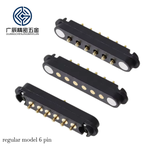 常规6 OEM ODM High Efficiency Durable Brass 6PIN 12V Male/Female Terminal Components Featuring Innovative Solutions Magnetic Pogo Pin