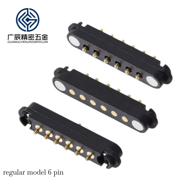 OEM ODM High Efficiency Durable Brass 6PIN 12V Male/Female Terminal Components Featuring Innovative Solutions Magnetic Pogo Pin