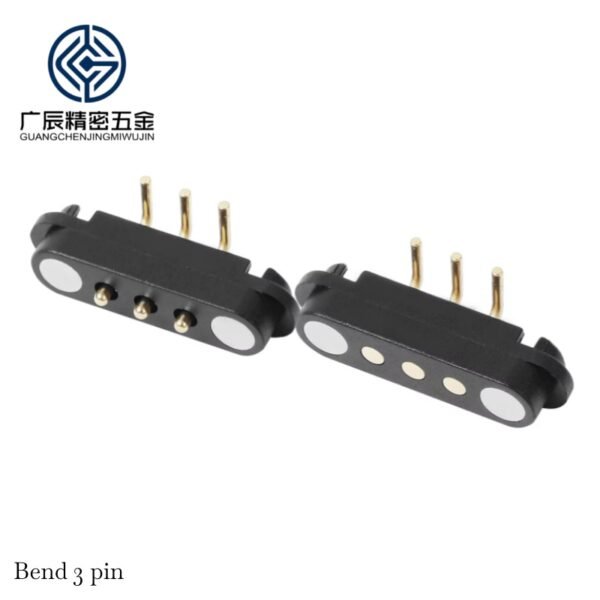 Precision Mounting Holes Environmentally Friendly User-Friendly Design 3 Pin Brass 12V Magnetic Pogo Pin Connector for Wearable