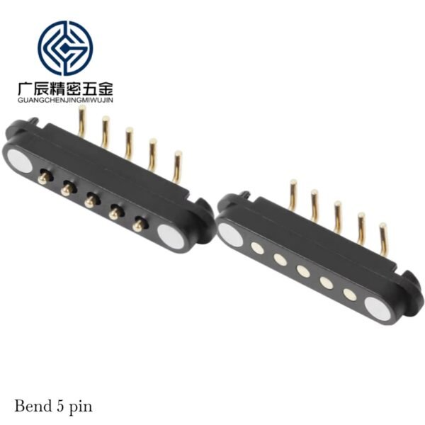 China Supplier Durable Materials Provide Easy Installation Solutions 5Pin Connectivity Options Magnetic Pogo Pin Connector