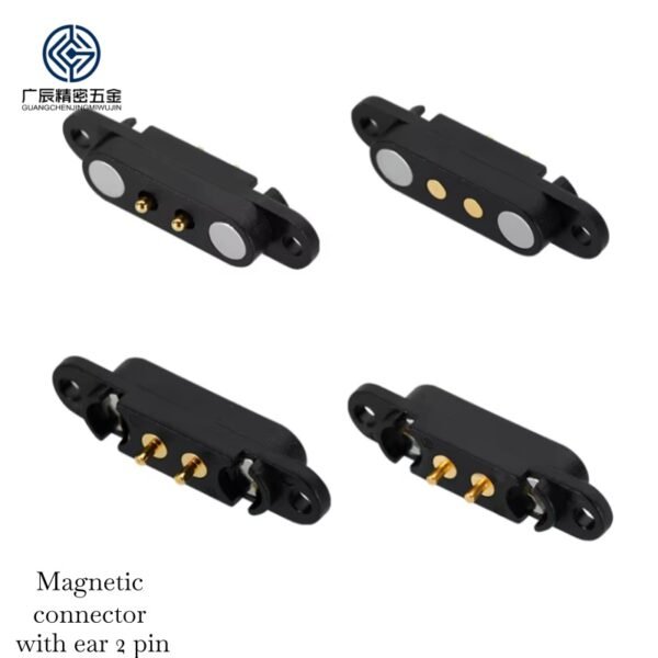 OEM ODM Factory Wholesale Strong Magnetic 2pin Pogo Pin Charge Single Row Magnetic Pogo Pin Connector