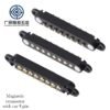 Double Row Brass Contact Magnetic Pogo Pin Connector 8Pin High-Frequency Application Easy Installation